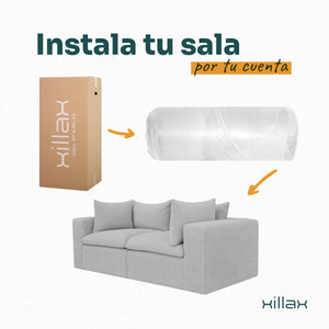 Sala Love Cotton | Sala Modular de 2 Piezas | 100% Espuma | En Caja