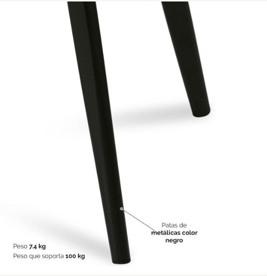 5603282 - SILLA TELA TAUPE/NEGRO GOK