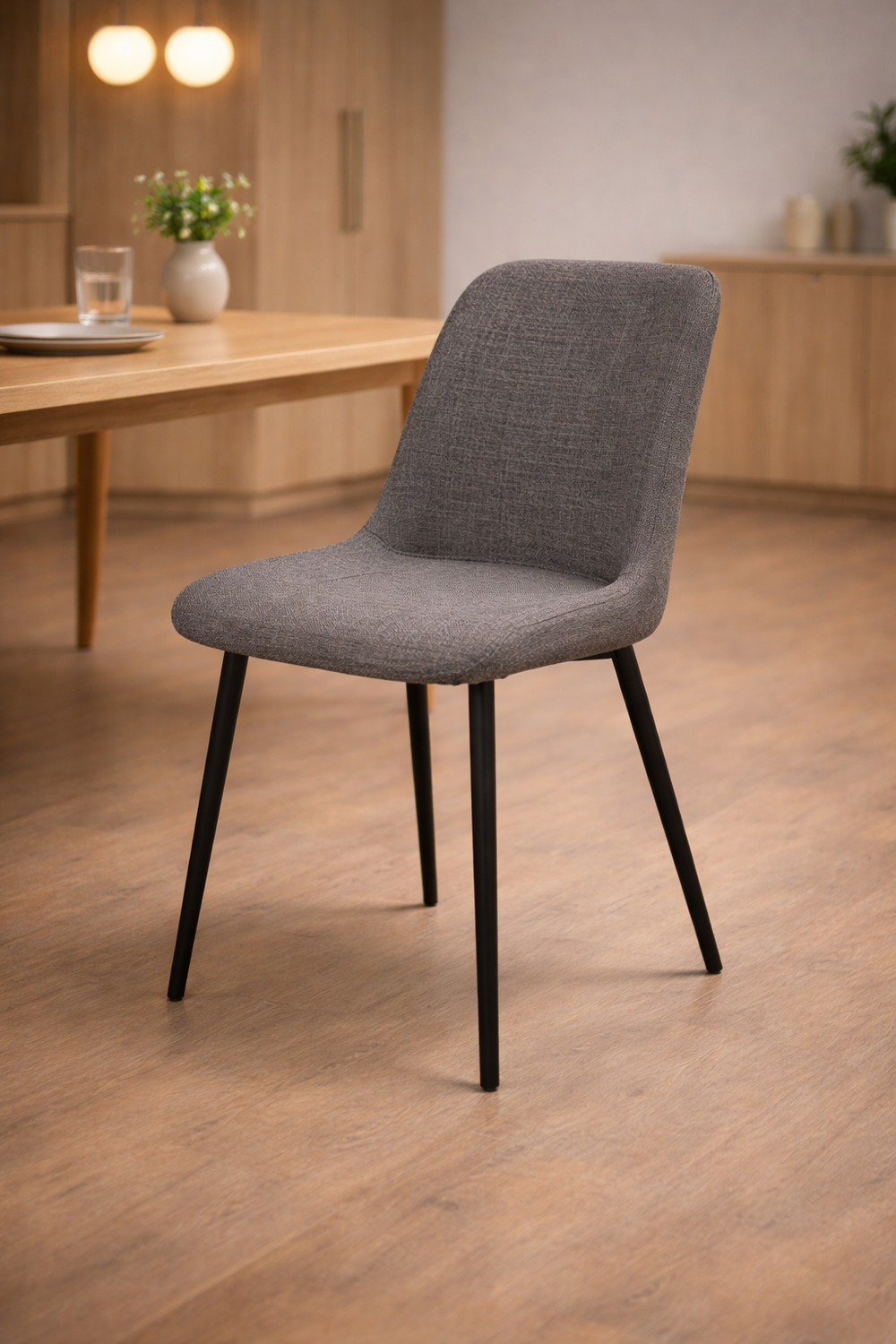 5603282 - SILLA TELA TAUPE/NEGRO GOK