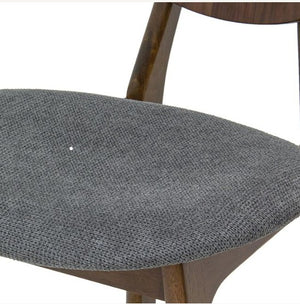 5603589 - Silla Tela Gris Oxford/nogal Cax