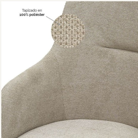 5603633 - SILLA TELA BEIGE/NOGAL KENZI