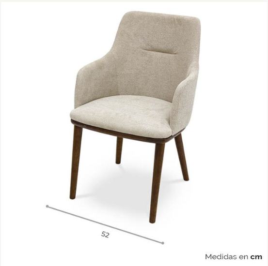 5603633 - SILLA TELA BEIGE/NOGAL KENZI