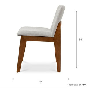 5604227 - SILLA TELA GRIS CLARO/ NOGAL ALYA