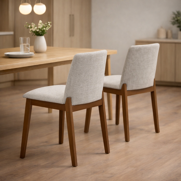 5604227 - SILLA TELA GRIS CLARO/ NOGAL ALYA