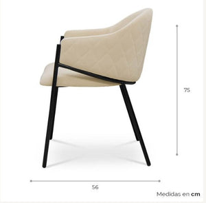 5604500 - Silla Tela Beige/negro Kavu