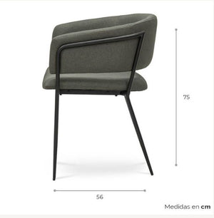 5604531 - Silla Tela Gris Oxford/negro Lumer