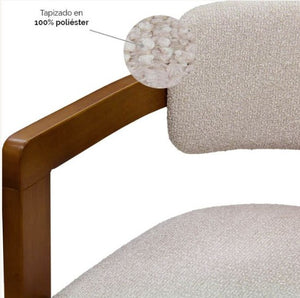 5604579 - Silla Tela Gris Claro/nogal Soru