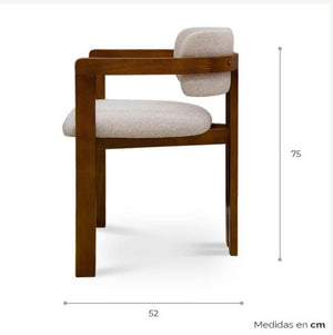 5604579 - Silla Tela Gris Claro/nogal Soru