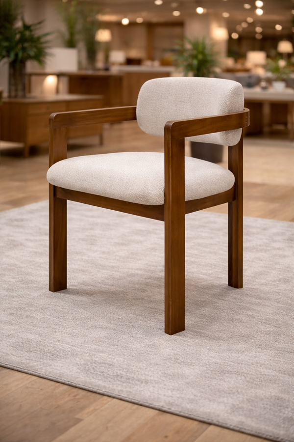 5604579 - Silla Tela Gris Claro/nogal Soru