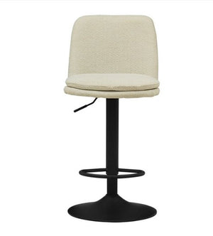 5611515 - Banco De Bar Tela Beige/negro Volk