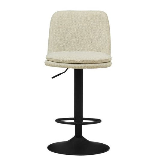 5611515 - Banco De Bar Tela Beige/negro Volk