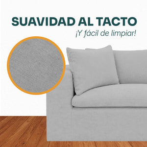 Sala Love Cotton | Sala Modular de 2 Piezas | 100% Espuma | En Caja