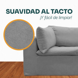 Sala Cotton Chaise | Set 4 Pzs | 100% Espuma | En Caja