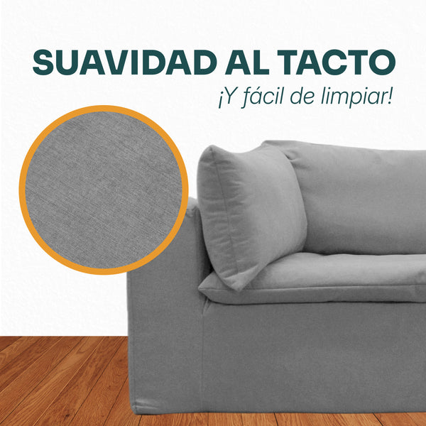 Sala Cotton Chaise | Set 4 Pzs | 100% Espuma | En Caja