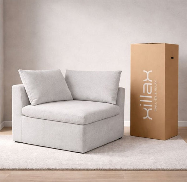 Esquinero Individual Sala Cotton, para set, 100% espuma, en caja (100 x 100 x 60 cm)