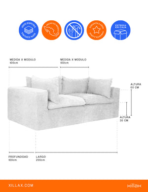 Sala Love Cotton - Set 2 Pzs, 100% espuma, en caja