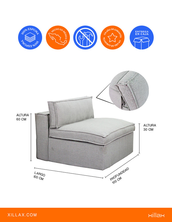 TULUM,Modulo individual para set,100% espuma,en caja