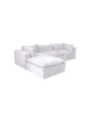 Sofa Chaise Cotton -Set de 4 Pzs, 100% espuma, en caja