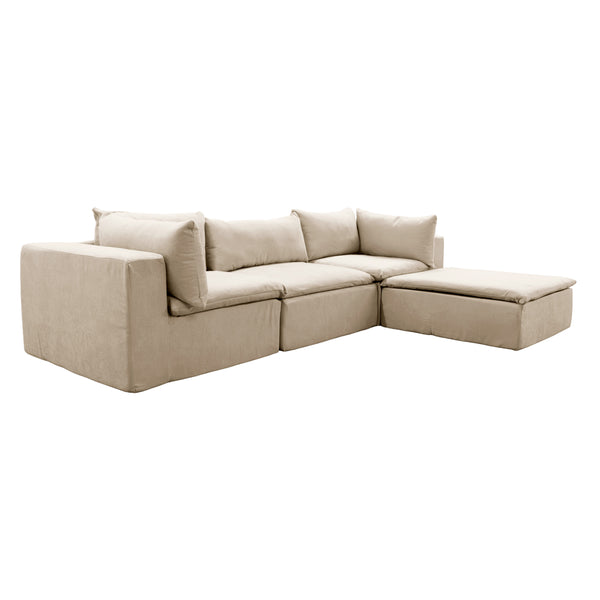 Sala Cotton Chaise | Set 4 Pzs | 100% Espuma | En Caja