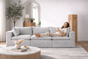 Sala Cotton Sofa - Set 3 Pzs, 100% espuma, en caja