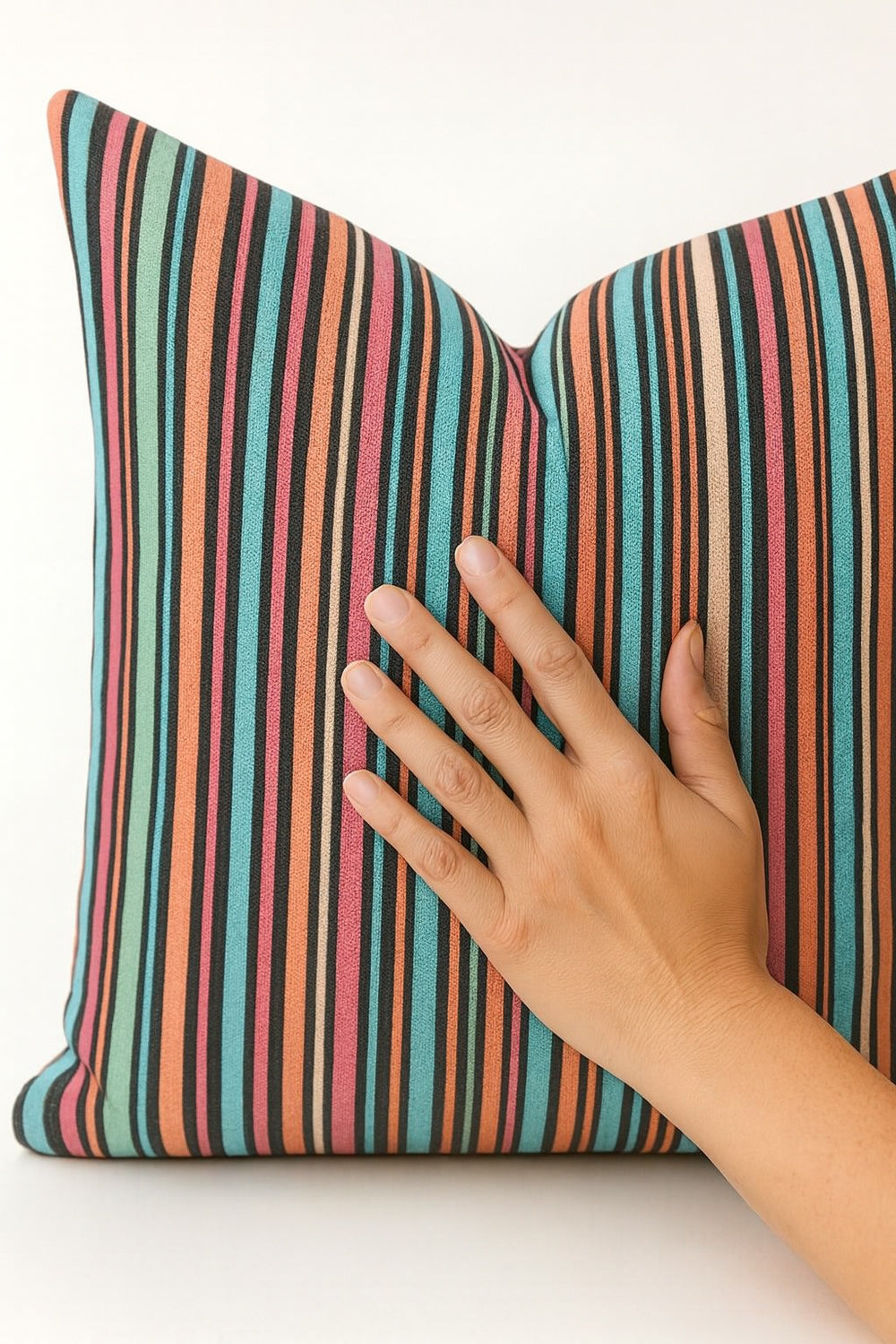 Cojin decorativo rayas color
