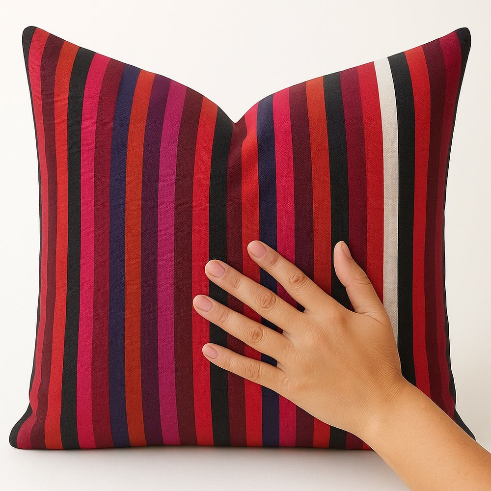 Cojin decorativo lineas colores