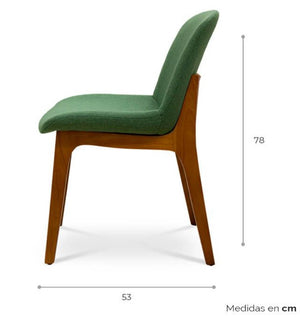 5604586 - Silla Tela Verde/nogal Ovak