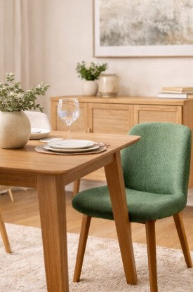 5604586 - Silla Tela Verde/nogal Ovak